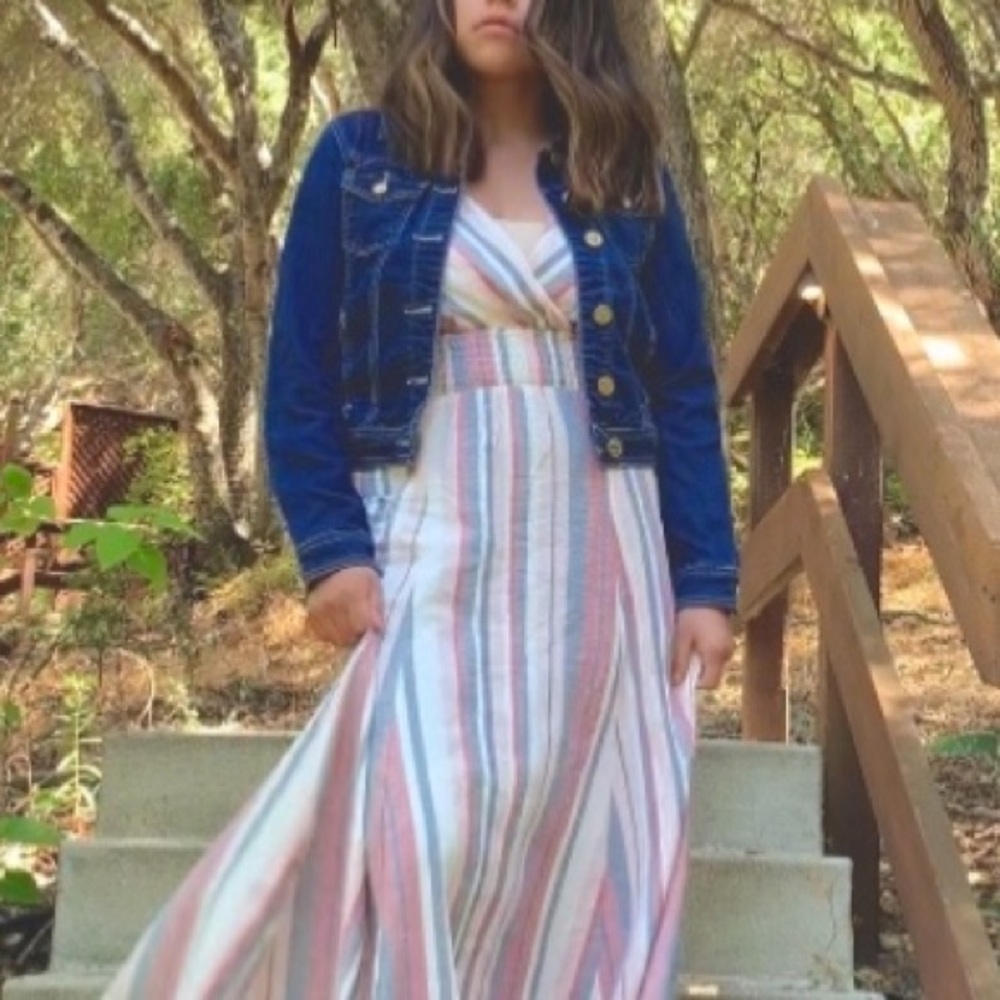 Stripe maxi dress